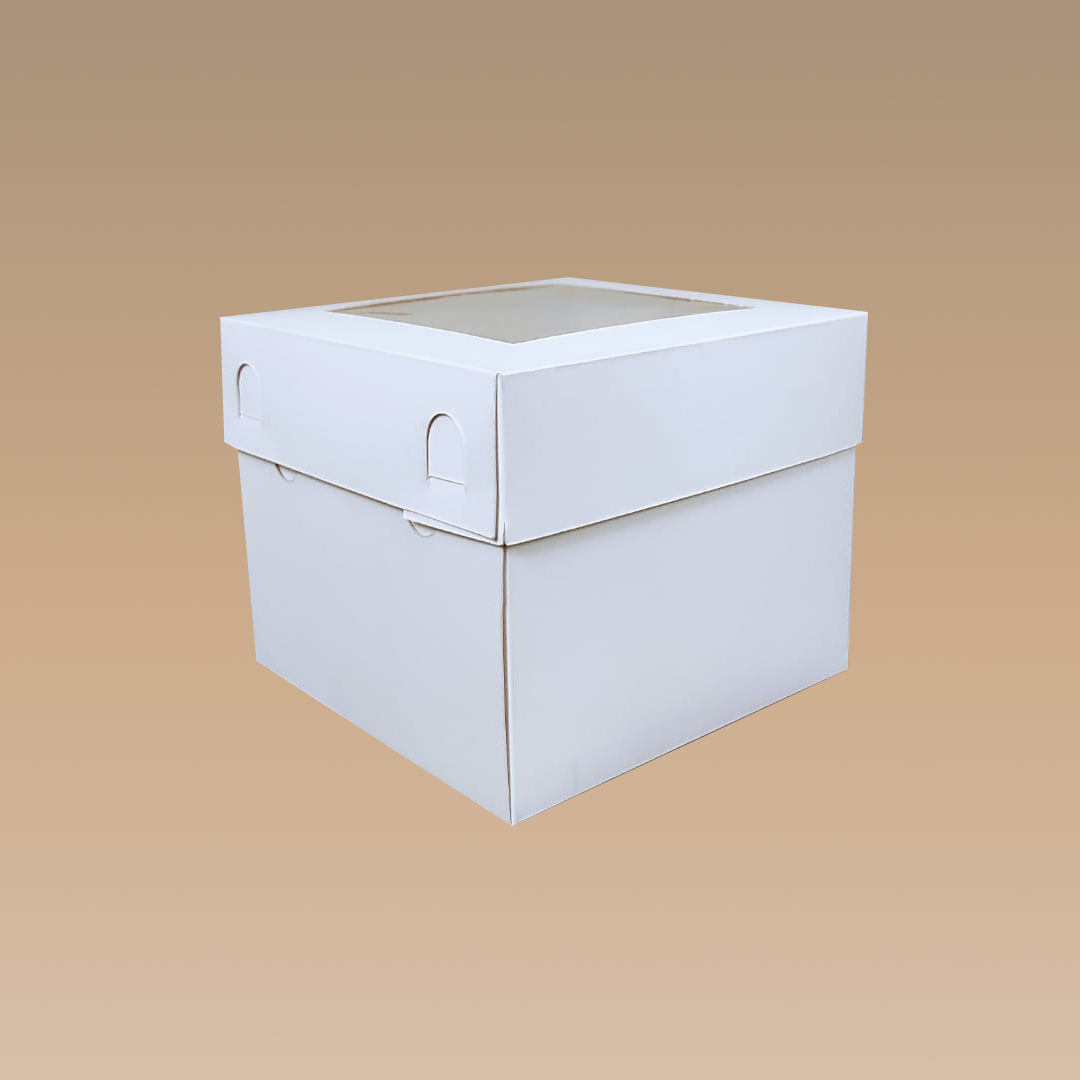 CAJA MINI CAKE CON BANDEJA 12x12x10 cm