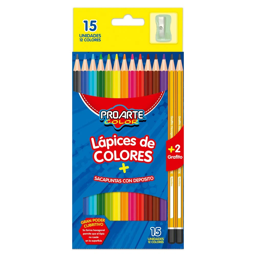 LÁPICES COLORES PROARTE (15)